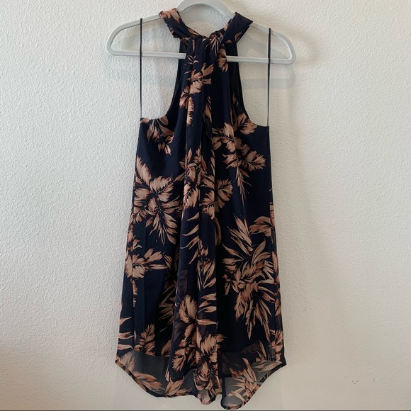 ASTR Navy Floral Mini Dress - Picture 2 of 6